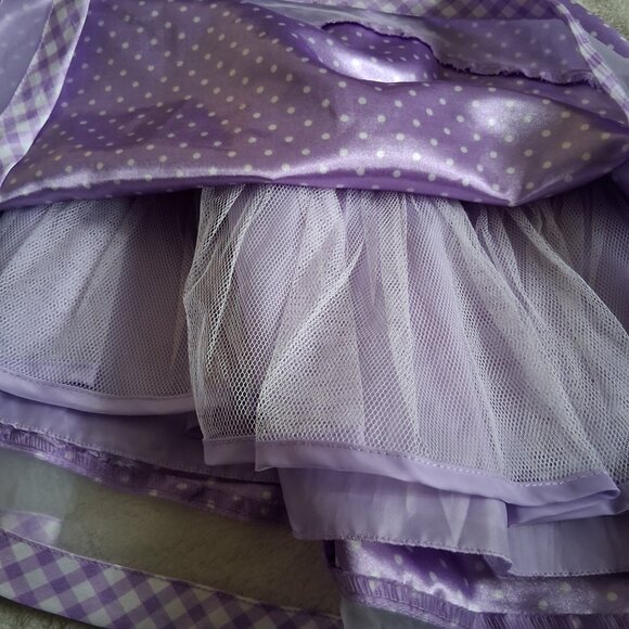 Jona Michelle Girl's Size 8 Lilac Polka Dot Formal Spring Dress - Picture 8 of 9